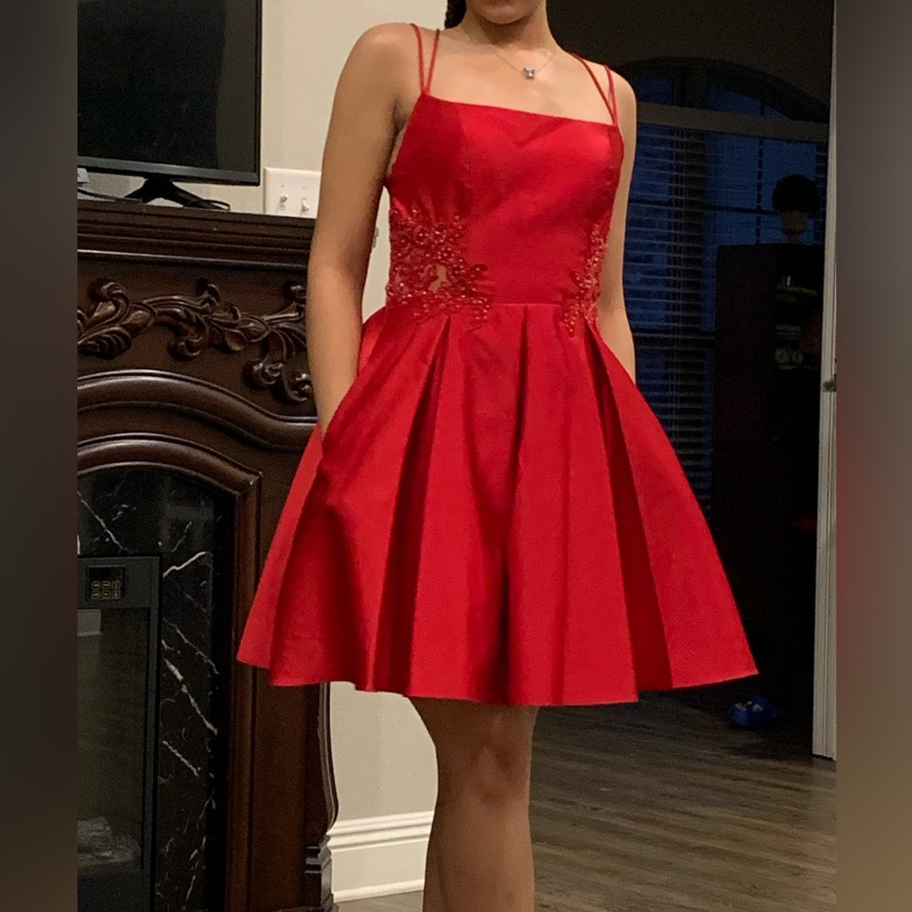 Red Stacy Sklar Dress Blonde Nite